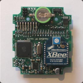 Board for RF remote control with RTC et 7 segments displays.